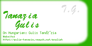 tanazia gulis business card